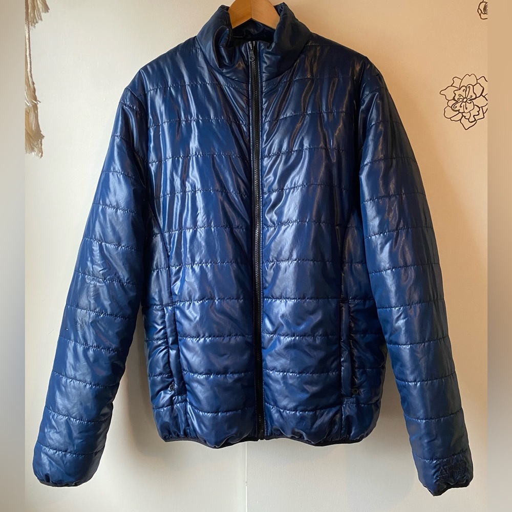 Men's Blue Puffer Jacket Aeropostale Mens XL Coat Zip Up